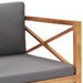 Garden Bench With Grey Cushions Solid Wood Teak Aktix