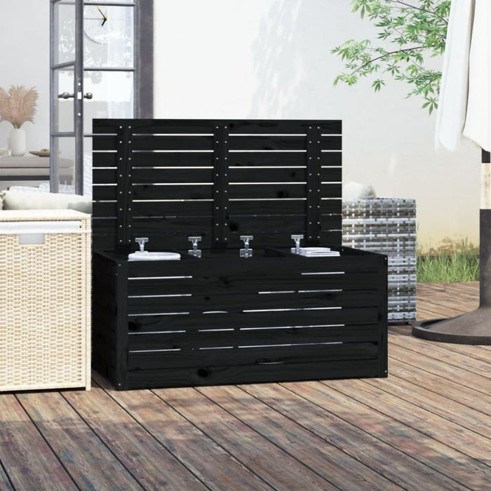 Garden Box Black 101x50.5x46.5 Cm Solid Wood Pine Nxtkpx