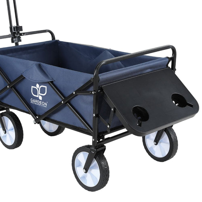 Garden Cart With Cup Holders Blue