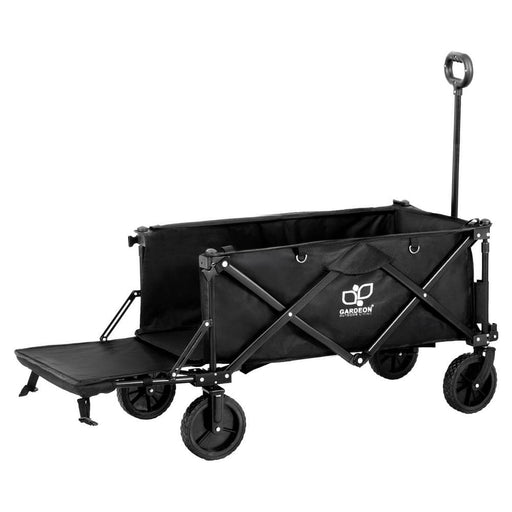 Garden Cart With Opening Rear Black