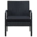 Garden Chair With Cushion Poly Rattan Black Apiki