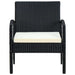 Garden Chair With Cushion Poly Rattan Black Apikp