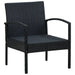 Garden Chair With Cushion Poly Rattan Black Apikp