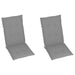 Garden Chair Cushions 2 Pcs Grey 120x50x3 Cm Atoik