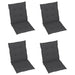 Garden Chair Cushions 4 Pcs Anthracite 100x50x3 Cm Aipak