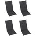 Garden Chair Cushions 4 Pcs Anthracite 120x50x3 Cm Atoin