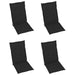 Garden Chair Cushions 4 Pcs Black 120x50x3 Cm Aiptk