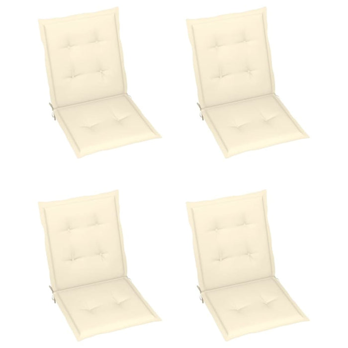 Garden Chair Cushions 4 Pcs Cream 100x50x3 Cm Aippt