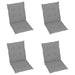 Garden Chair Cushions 4 Pcs Grey 100x50x3 Cm Aippo