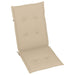 Garden Chair Cushions 6 Pcs Beige 120x50x3 Cm Toaobi