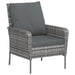 Garden Chair With Footstool Grey Poly Rattan Tlaoop