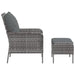 Garden Chair With Footstool Grey Poly Rattan Tlaoop