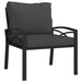 Garden Chair With Grey Cushions 68x76x79 Cm Steel Tlxioa