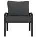 Garden Chair With Grey Cushions 68x76x79 Cm Steel Tlxioa