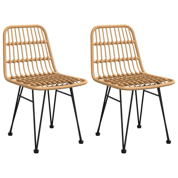 Garden Chairs 2 Pcs 48x62x84 Cm Pe Rattan Tokaxn