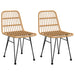 Garden Chairs 2 Pcs 48x62x84 Cm Pe Rattan Tokaxn