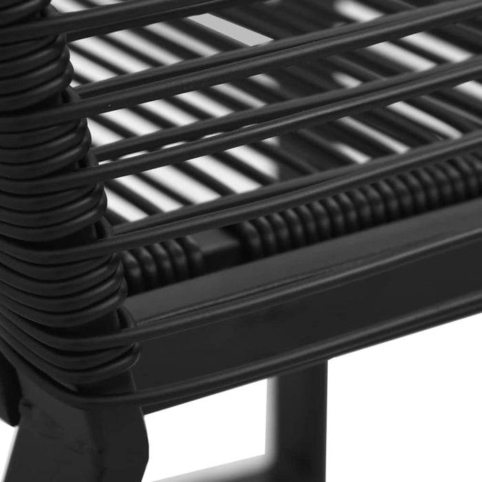 Garden Chairs 2 Pcs Black Pvc Rattan Anpix