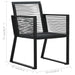 Garden Chairs 2 Pcs Black Pvc Rattan Anpix