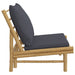 Garden Chairs 2 Pcs With Dark Grey Cushions Bamboo Tltapk