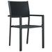 Garden Chairs 4 Pcs Black Plastic Rattan Look Ainkb