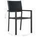 Garden Chairs 4 Pcs Black Plastic Rattan Look Ainkb