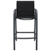 Garden Bar Chairs 4 Pcs Black Textilene Anooi