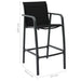 Garden Bar Chairs 4 Pcs Black Textilene Anooi