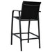 Garden Bar Chairs 4 Pcs Black Textilene Anooi