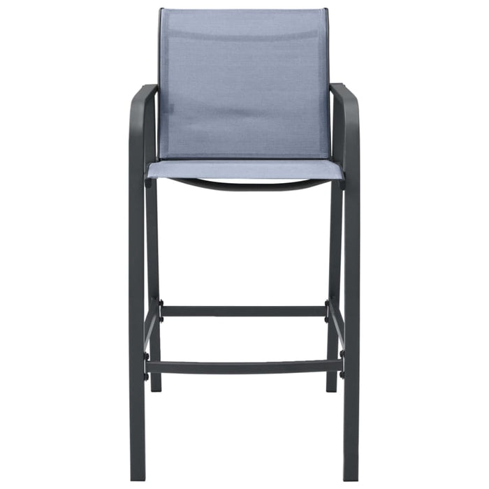 Garden Bar Chairs 4 Pcs Grey Textilene Anook