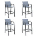 Garden Bar Chairs 4 Pcs Grey Textilene Anook