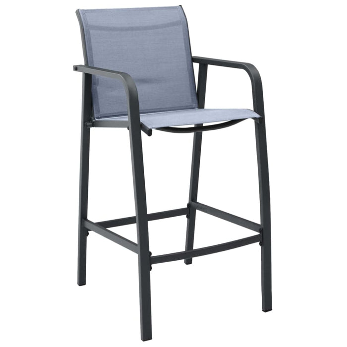 Garden Bar Chairs 4 Pcs Grey Textilene Anook