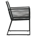 Garden Chairs 4 Pcs Rope Rattan Black Toxolb