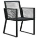 Garden Chairs 4 Pcs Rope Rattan Black Toxolb