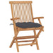 Garden Chairs With Anthracite Cushions 2 Pcs Solid Teak