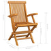 Garden Chairs With Cream Cushions 2 Pcs Solid Teak Wood