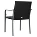 Garden Chairs With Cushions 2 Pcs Black 56x59x84 Cm Poly