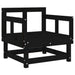 Garden Chairs With Cushions 2 Pcs Black Solid Wood Pine