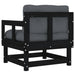 Garden Chairs With Cushions 2 Pcs Black Solid Wood Pine