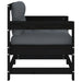 Garden Chairs With Cushions 2 Pcs Black Solid Wood Pine