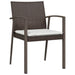 Garden Chairs With Cushions 2 Pcs Brown 56.5x57x83 Cm Poly