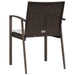 Garden Chairs With Cushions 2 Pcs Brown 56.5x57x83 Cm Poly