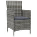 Garden Chairs With Cushions 2 Pcs Poly Rattan Grey Tollnx