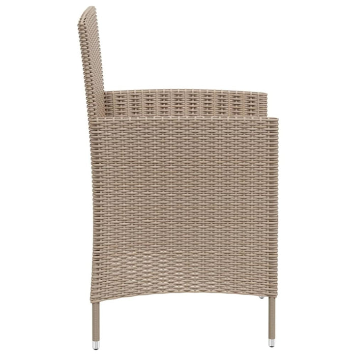 Garden Chairs With Cushions 4 Pcs Poly Rattan Beige Tollkx