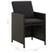 Garden Chairs With Cushions 4 Pcs Poly Rattan Black Tolial