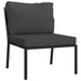 Garden Chairs With Grey Cushions 2 Pcs 60x74x79 Cm Steel