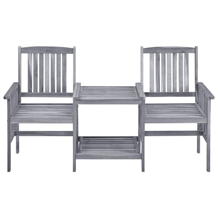 Garden Chairs With Tea Table 159x61x92 Cm Solid Acacia Wood