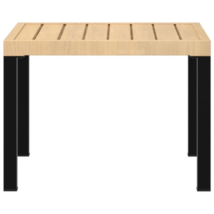 Garden Coffee Table Black 55x55x39.5 Cm Powder-coated Steel