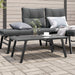 Garden Coffee Table Black 90x45x35 Cm Powder-coated Steel