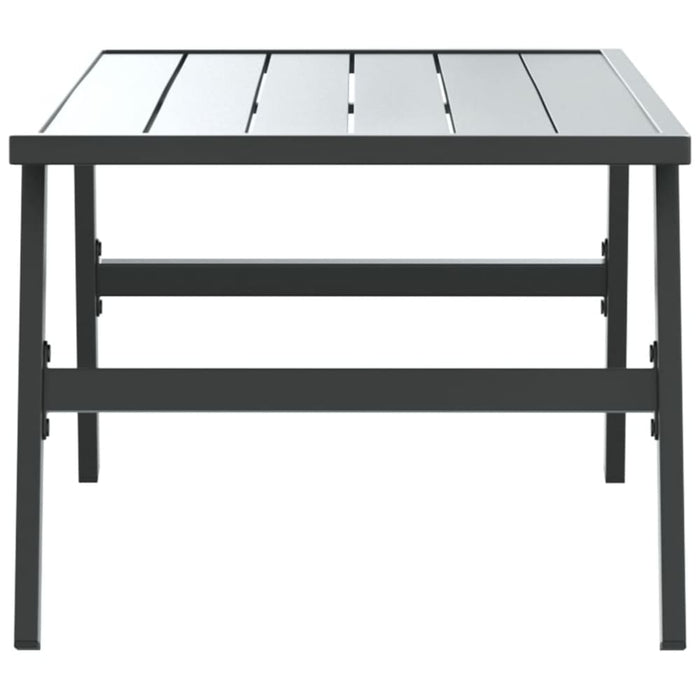 Garden Coffee Table Black 90x45x35 Cm Powder-coated Steel