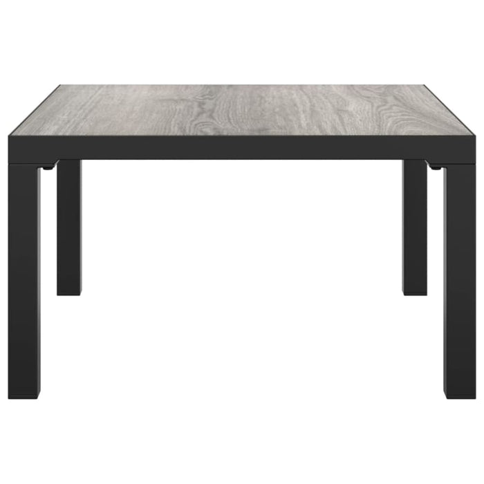 Garden Coffee Table Grey 55x55x31 Cm Dpc And Steel Tlxnbb